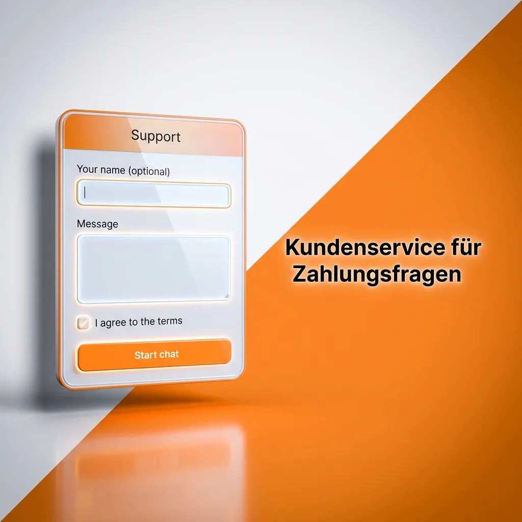 Customer service representative assisting with payment inquiries via live chat, email, FAQ, and phone support options.