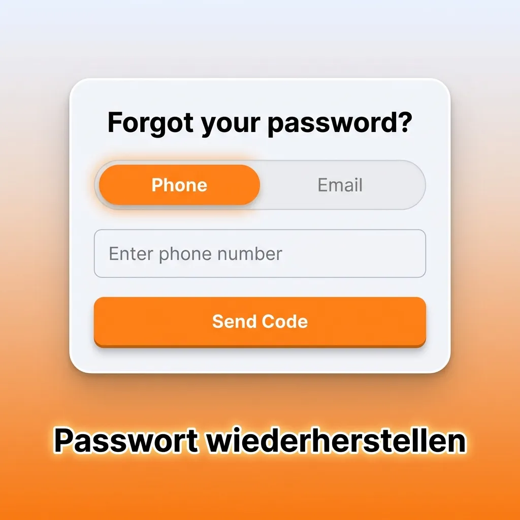 Schritt-für-Schritt-Anleitung zum Zurücksetzen eines vergessenen Passworts über E-Mail oder Telefonnummer