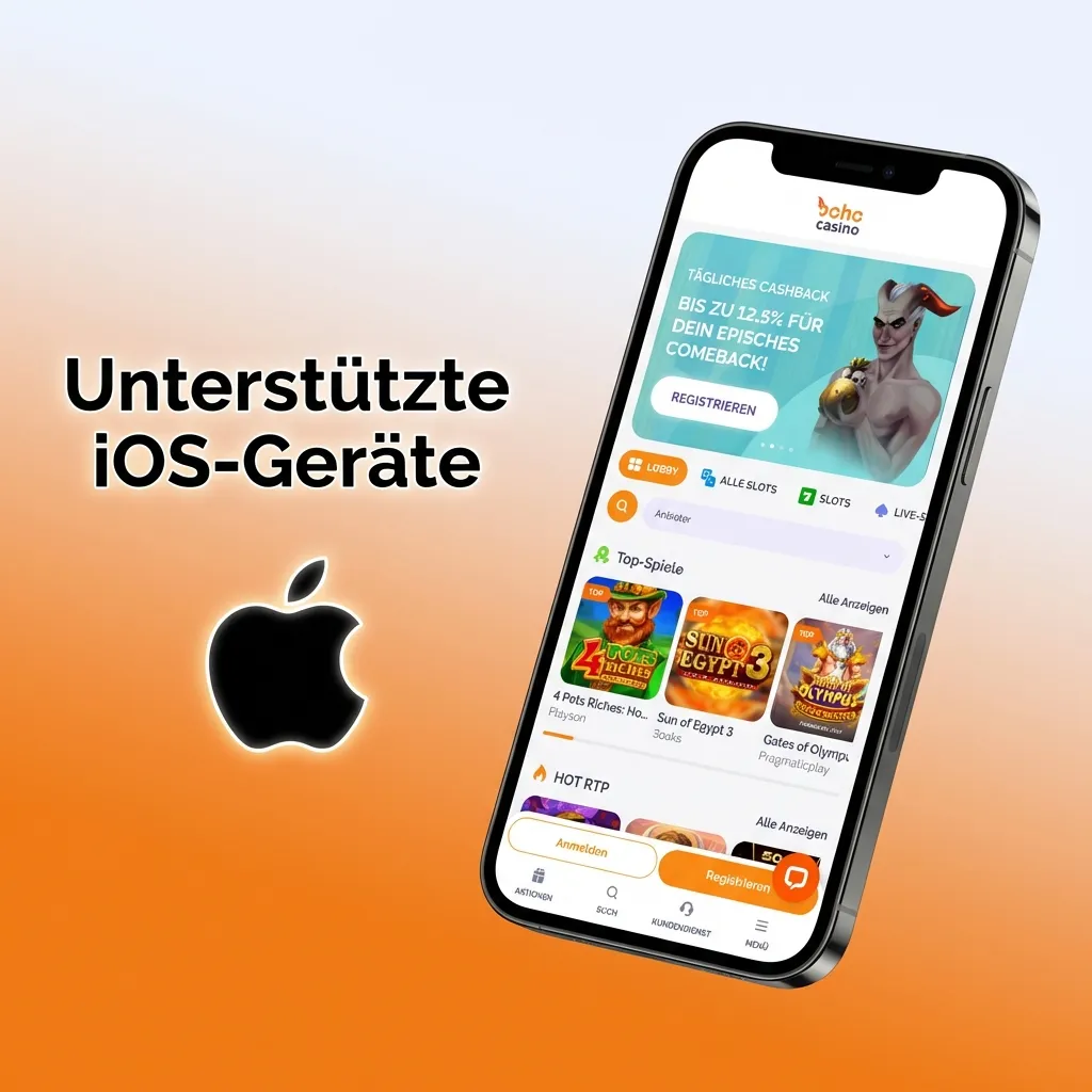 Boho Casino Web-App kompatible iOS-Geräte: iPhones, iPads und iPod Touch Modelle ab 2018