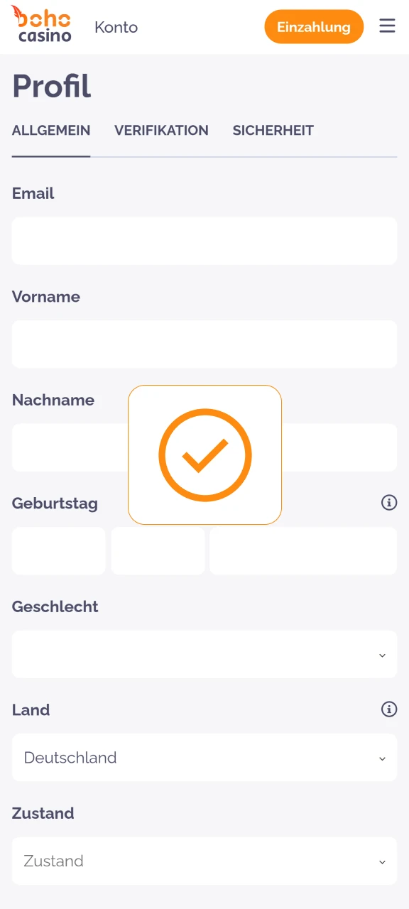Bestätigen Sie Ihre Dokumente beim Support von Boho Casino.