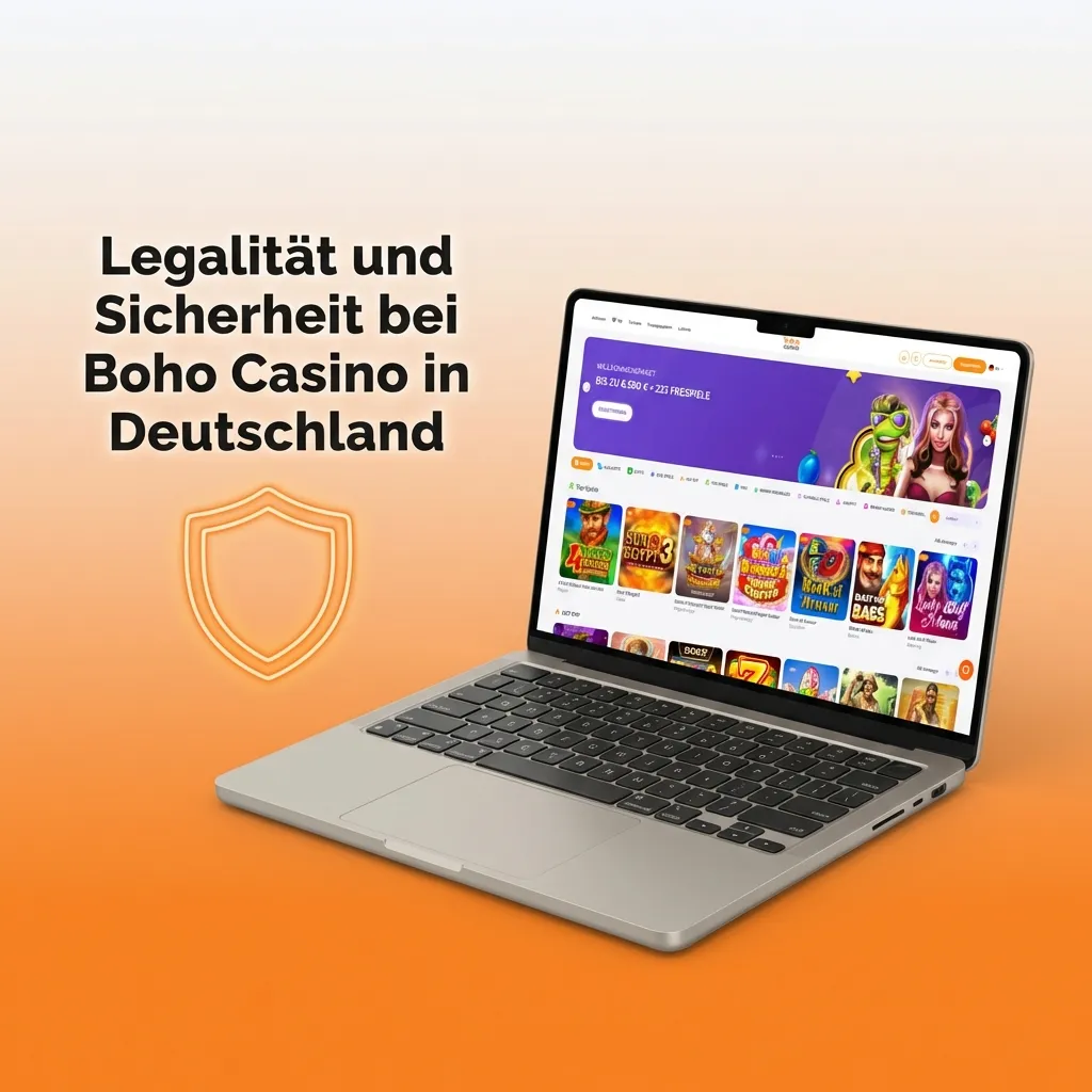Boho Casino Deutschland - Curacao-Lizenz, SSL-Verschlüsselung, DSGVO-konform, verantwortungsvolles Spielen